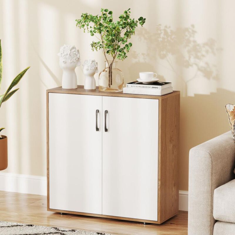 Hivvago Coffee Bar Cabinet with 5-Position Adjustable Shelf for Living Room Dining Room