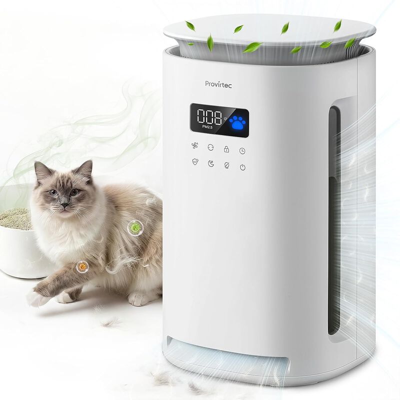 Provirtec Pawtent Pro Pet Air Purifier, Up To 2500 Sq.Ft, End Floating Pet Hair & Dander Allergies, 2-Year Filter Life, Auto/Sleep Mode for Pets image number 1