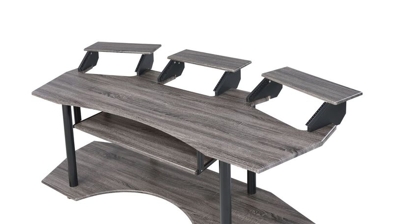 Eleazar Computer Desk, Black Oak image number 2
