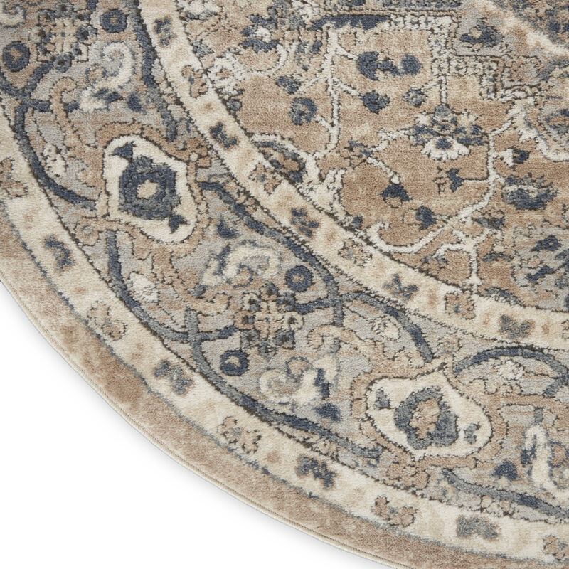 Quarry QUA05 Beige/Gray 7&rsquo;10&rdquo; x Round Rug image number 3