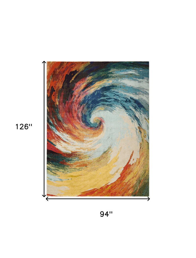 HomeRoots Abstract Non Skid Area Rug image number 2