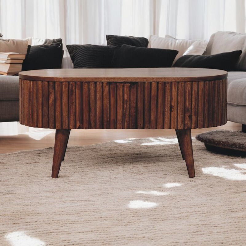 Artisan Furniture Solid Wood Honey Caramel Mokka Coffee Table