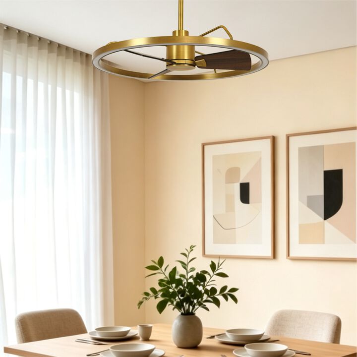 Lucci Air Cessna 28" Ceiling Fan with Light and Remote, Modern LED Ceiling Fan for Bedroom, Energy Efficient DC Motor, Modern Fandelier
