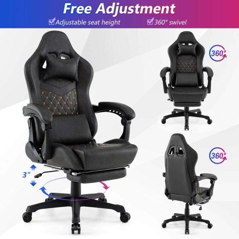Hivvago Ergonomic Video Game Computer Chair with Headrest and Lumbar Pillow