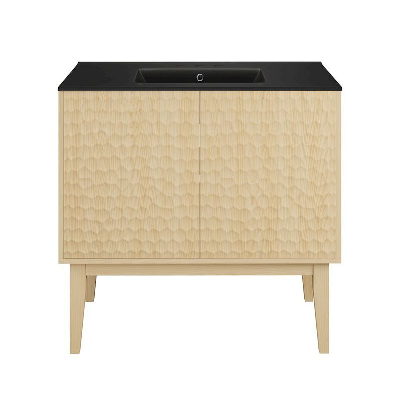 36" Freestanding Bathroom Vanity with 3-Hole Widespread Sink Top image number 0