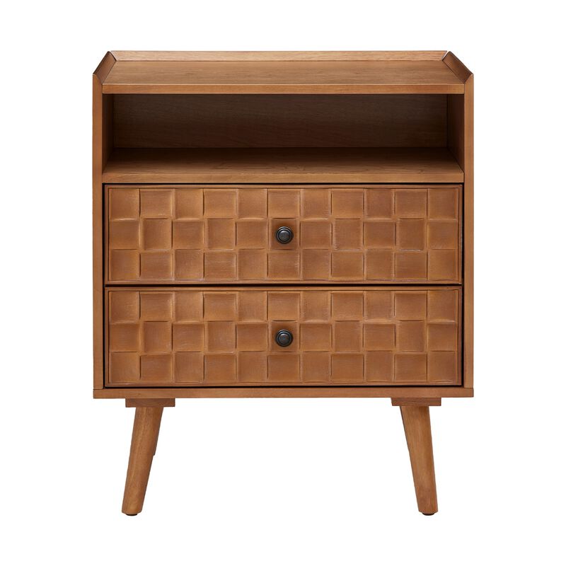 Begkam Farmhouse Nightstand with Charging Station image number 0