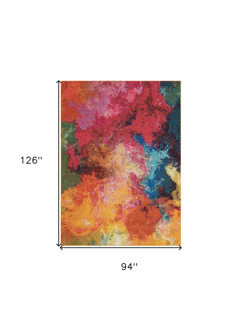 HomeRoots Abstract Non Skid Area Rug image number 3