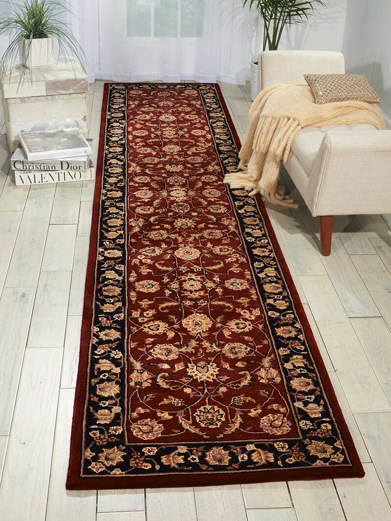 Nourison 2000 2002 Burgundy 2'6" x 12' Rug image number 4