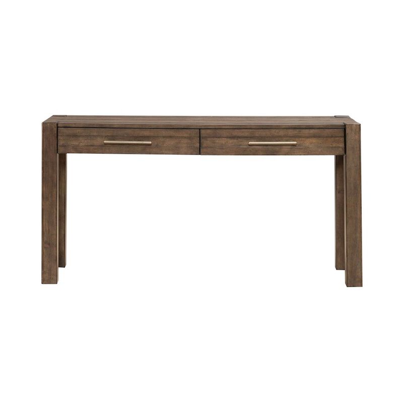Liberty Furniture Broadmore Living Room Console Table - Cobblestone Brown image number 2