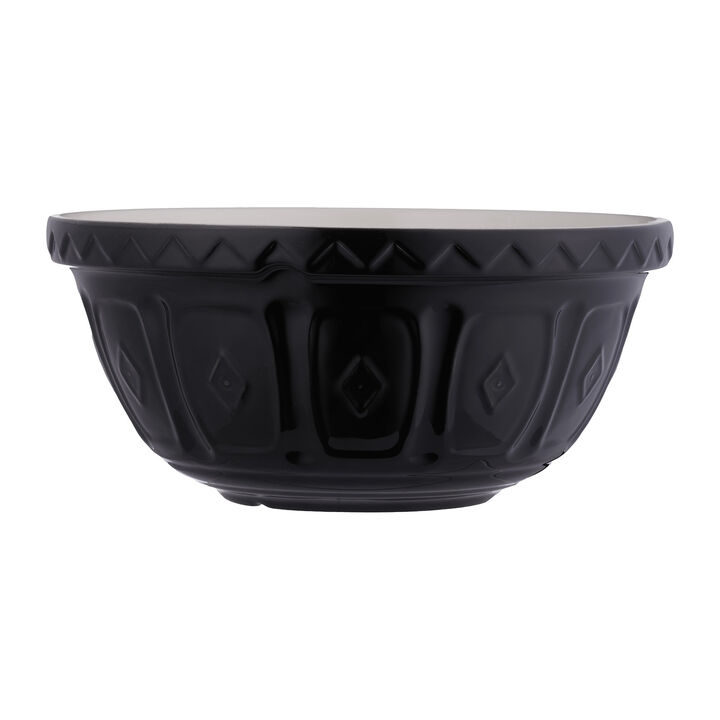 Mason Cash Color Mix Black Size 12 Mixing Bowl, 4.25 Quart