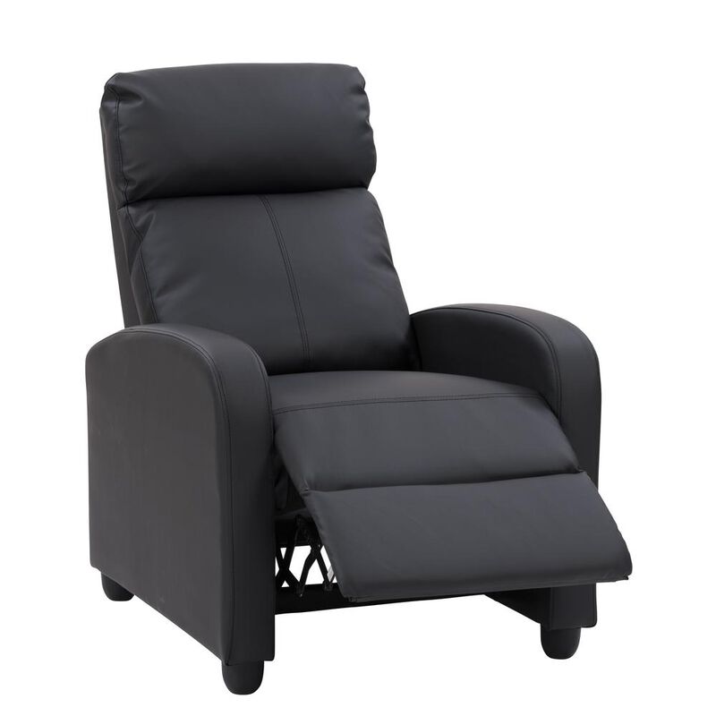 CorLiving Oren PU Recliner in Black