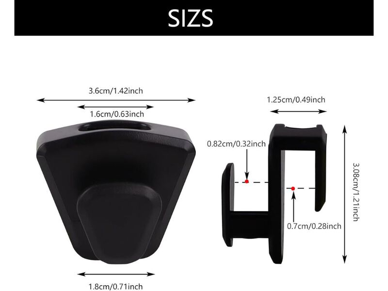 60-Pack Space-Saving Hanger Hooks  Black Plastic Triangle Hangers for Closet image number 2
