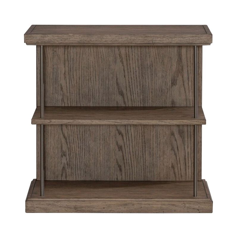 Liberty Furniture City Scape Metal Accent Oak Wood Chair Side Table for Living Room, Beige image number 0