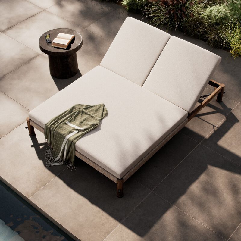Finnegan Alessi Linen Outdoor Double Chaise