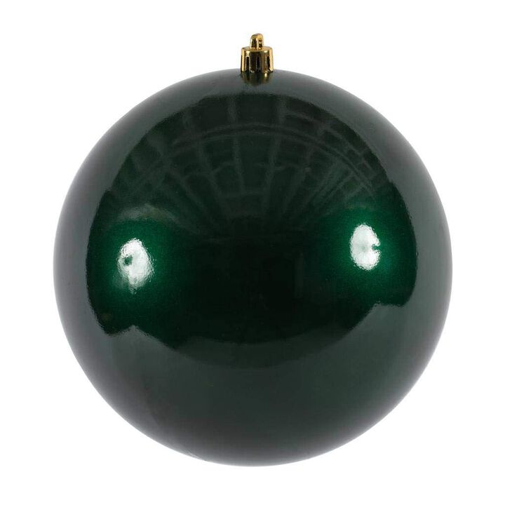 Vickerman 393895-4.75" Midnight Green Candy Ball Christmas Tree Ornament (4 Pack) (N591274DCV)