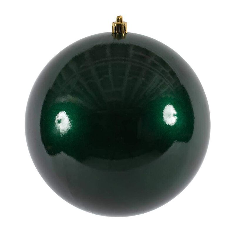 Vickerman 393895-4.75" Midnight Green Candy Ball Christmas Tree Ornament (4 Pack) (N591274DCV) image number 0