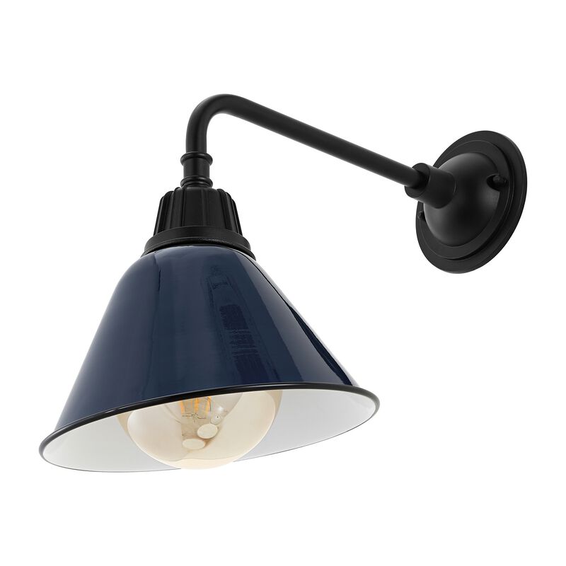 Croydon Farmhouse Industrial Indoor/Outdoor Iron LED Gooseneck Arm Outdoor Sconce