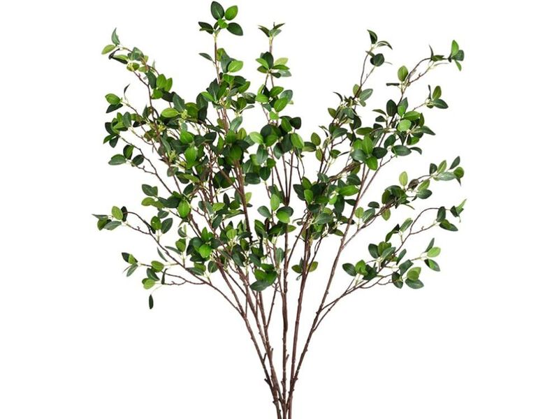 3 Piece Green Artificial Greenery Stems Vase Filler Branches image number 0