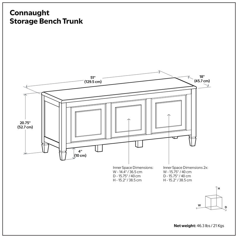 Simpli Home Connaught Storage Bench Trunk image number 6
