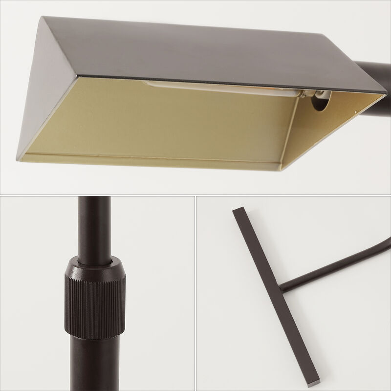 Cotys MidCentury Industrial Metal Adjustable Pharmacy LED Floor Lamp