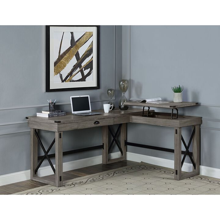 Talmar Writing Desk w/Lift Top in Weathered Gray Finish OF 00054