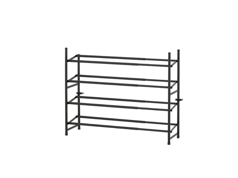 Entryway Metal Shoe Organizer 4 Tier Adjustable Shelves Closet Storage image number 0
