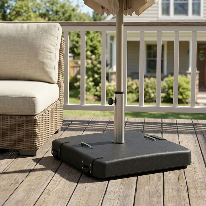 Christopher Knight Home Figi Outdoor 119 lb Concrete and Stainless Steel Square Umbrella Base