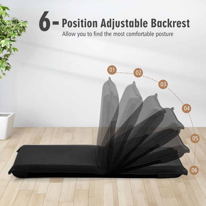 Adjustable 6 positions Folding Lazy Man Sofa Chair Floor Chair