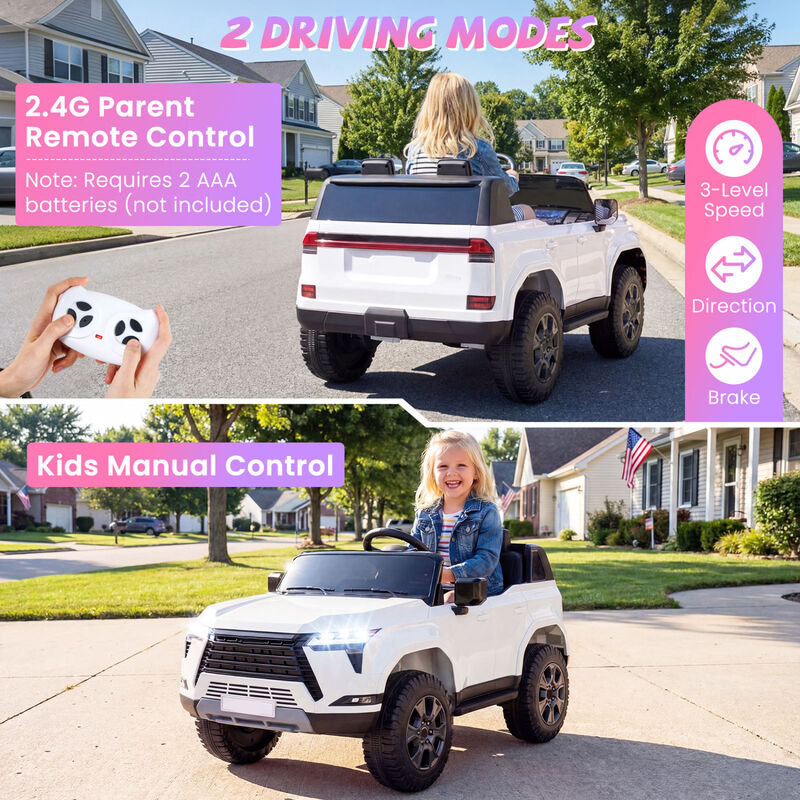 24V 4WD Kids Ride On Vehicle with Remote Control for Yard and Garden Play image number 3