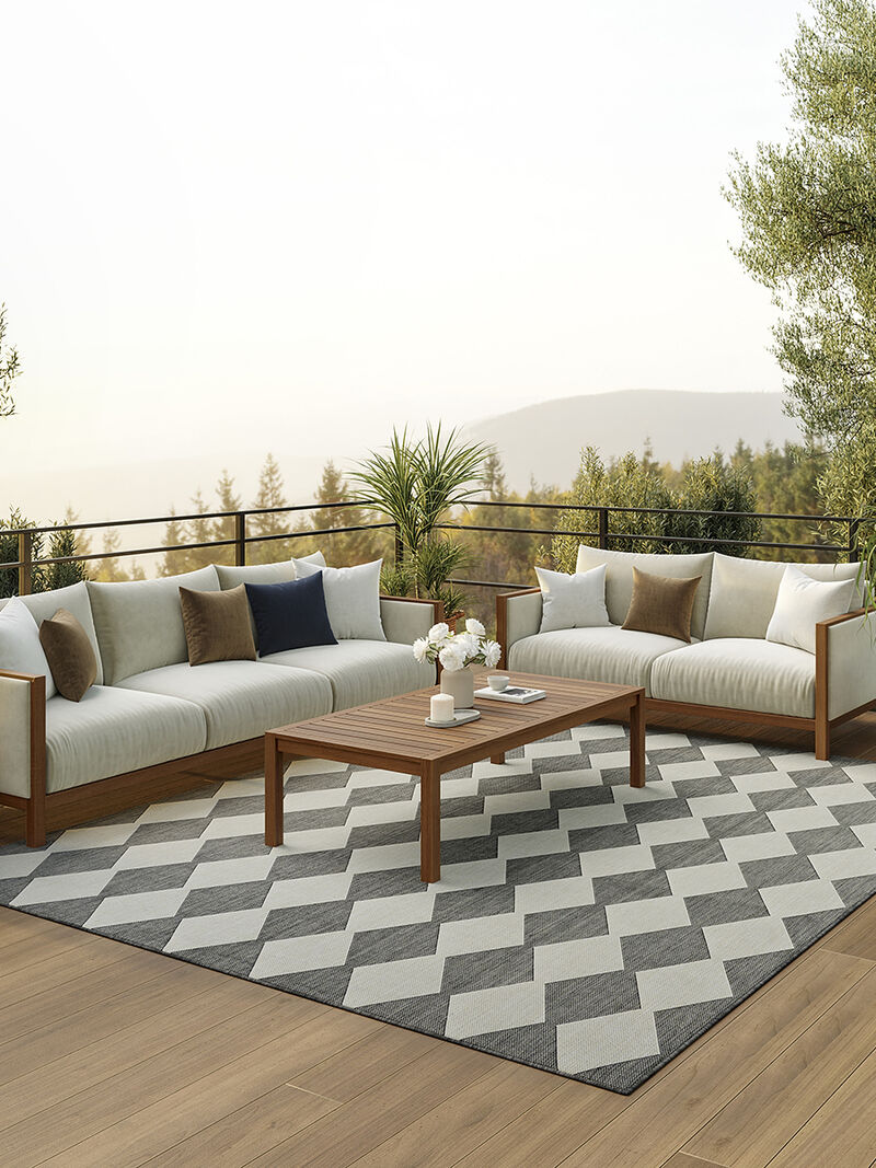 Positano POS04 Charcoal 7' x 10' Rug image number 9
