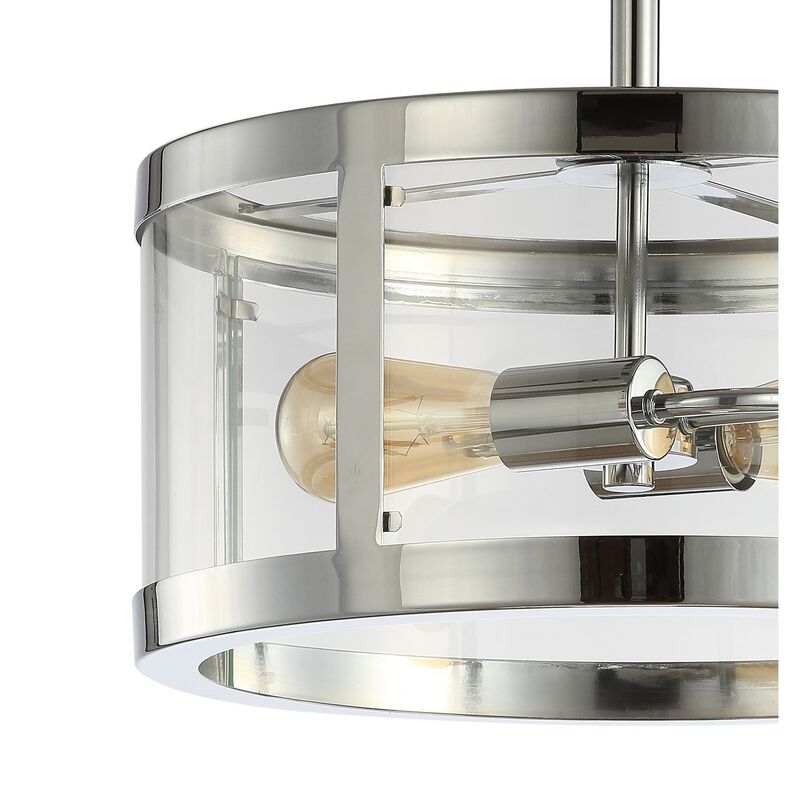 Herndon Iron/Glass Modern LED Flush Mount