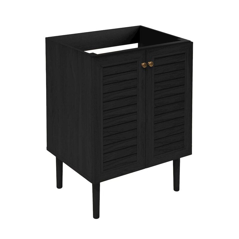 Bron 24" Freestanding Bathroom Vanity Cabinet without Top in Black Oak image number 2