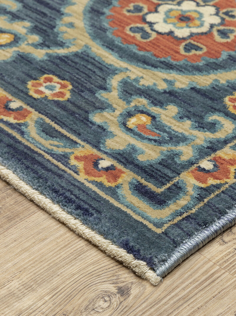 Francesca 5'3" x 7'6" Blue Rug image number 1