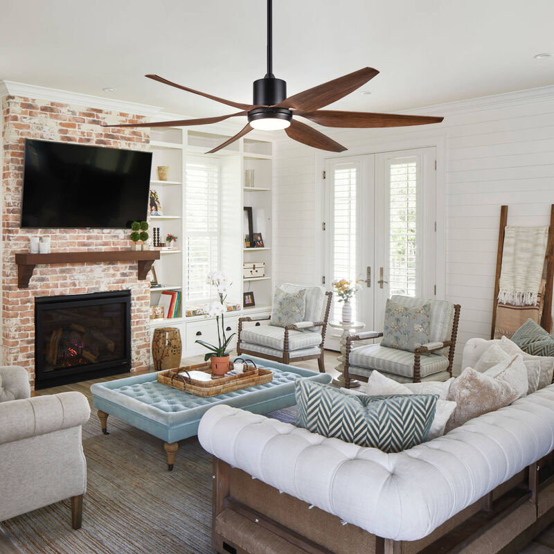 ELEMENT ACE 66-Inch Whisper Quiet Ceiling Fan with Integrated LED Lighting for Home Comfort image number 3