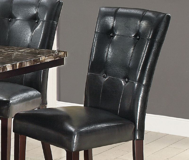 Streamdale Modern Faux Leather Tufted Parson Chairs (Set of 2)