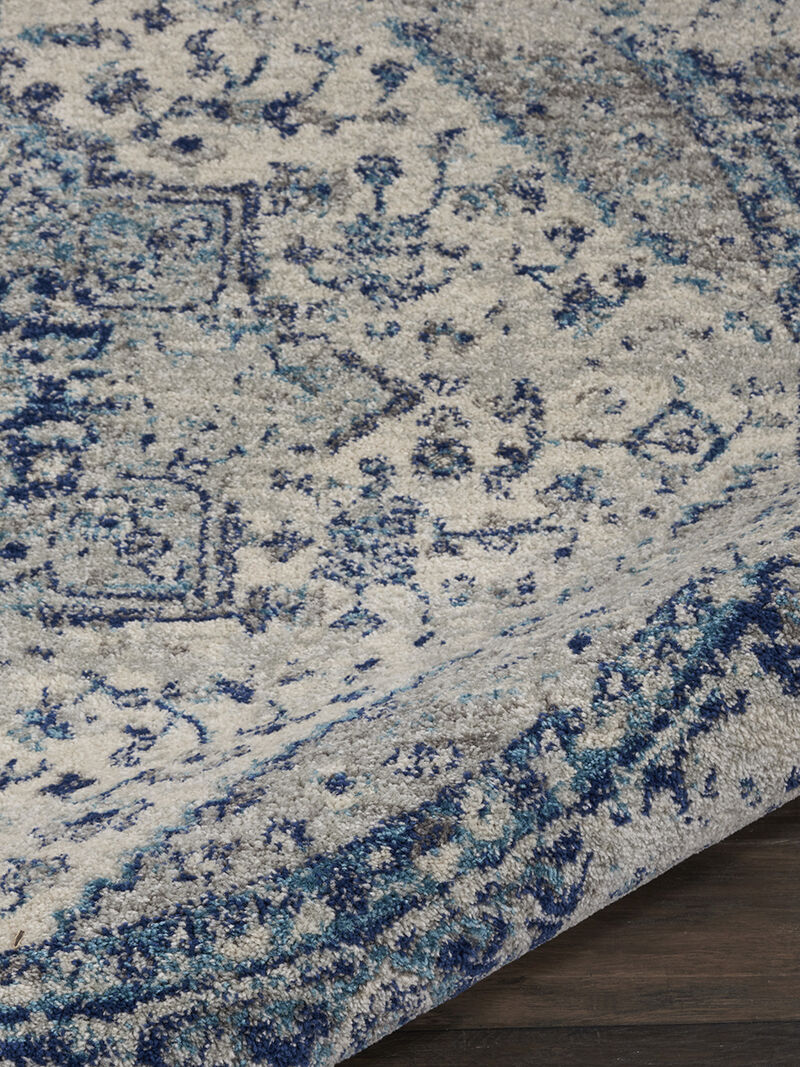 Tranquil TRA06 Ivory/Light Blue 7&rsquo;10&rdquo; x Round Rug image number 4