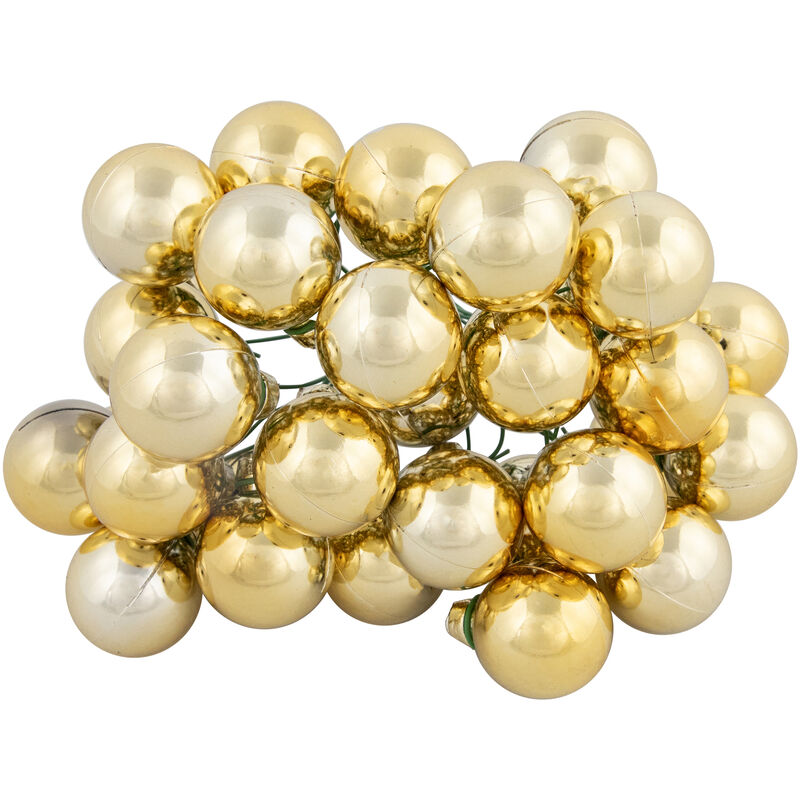 6.75" Gold Shatterproof Ball Ornament Christmas Pick image number 0