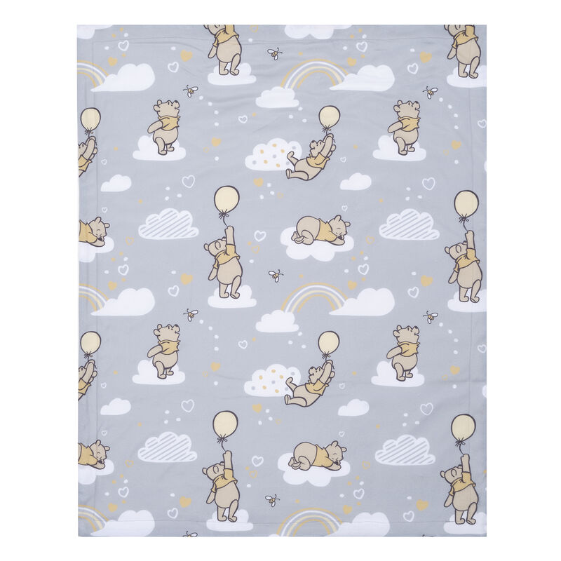 Lambs & Ivy Hunny Bear Pooh Baby Blanket - Gray, Animals, Disney, Bear