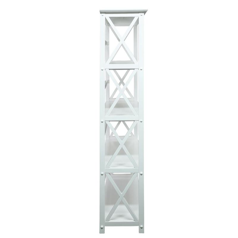 Montego 5-Shelf Bookcase-White