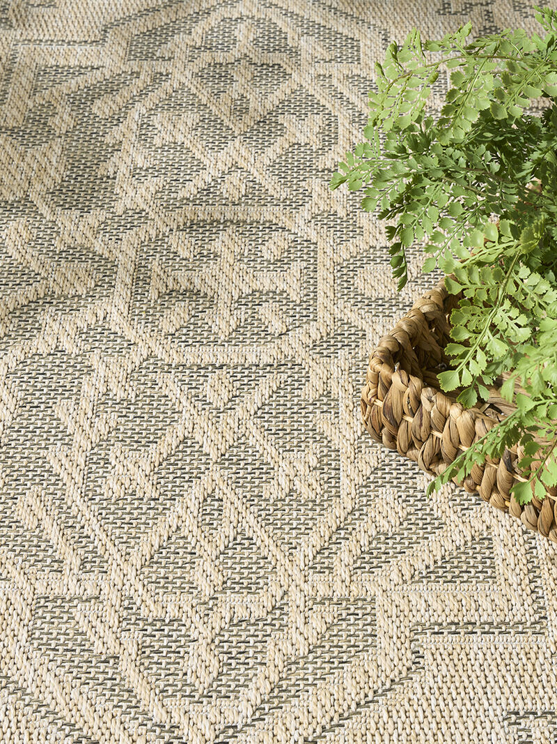 Tulum TLM05 Taupe/Olive 4' x 6' Rug