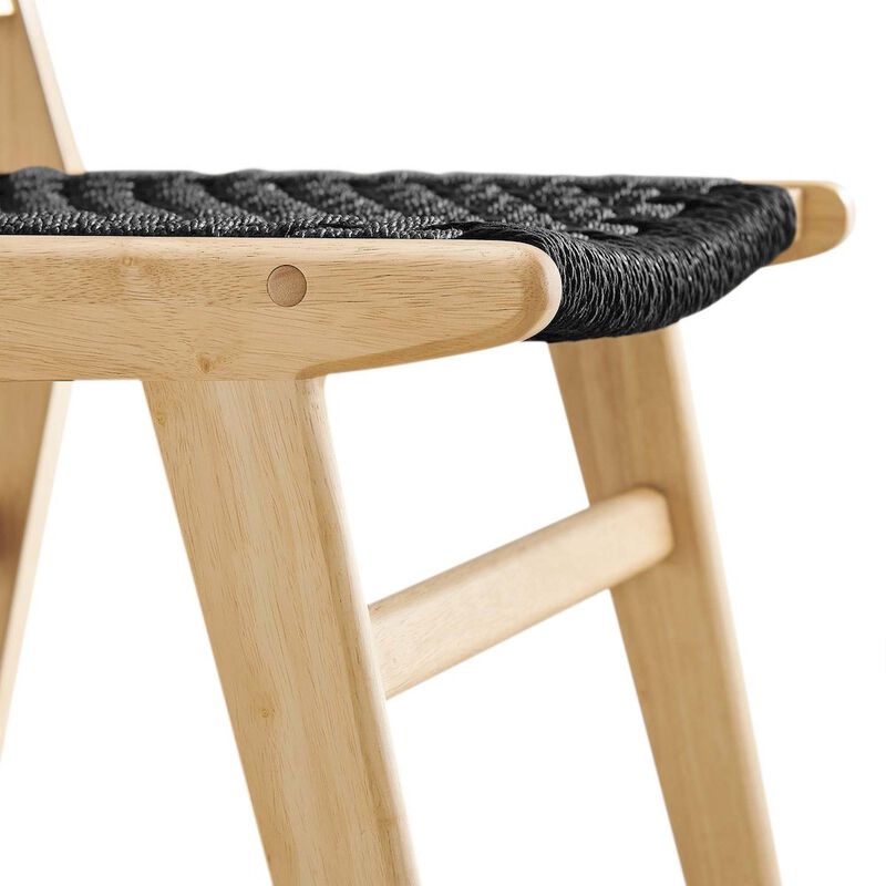 Saoirse Woven Rope Wood Dining Side Chair Set of 2 image number 7