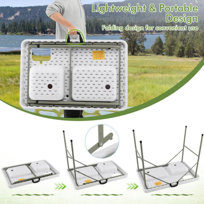 Hivvago Fish Cleaning Table with 2 Sinks and 360&deg; Rotatable Fauce