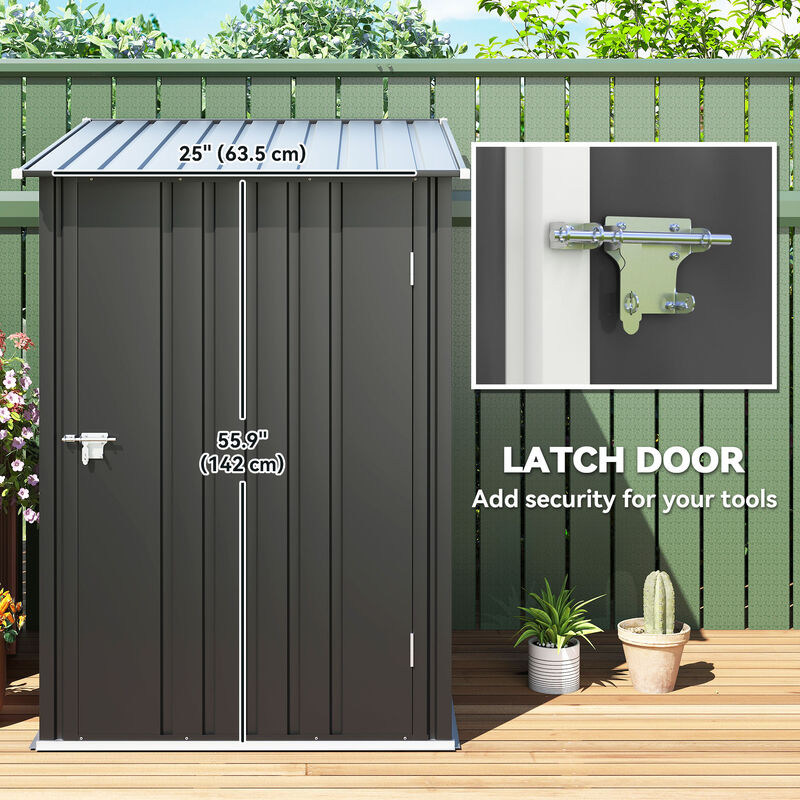 Hivvago Small Lockable Outdoor Tool Shed image number 4