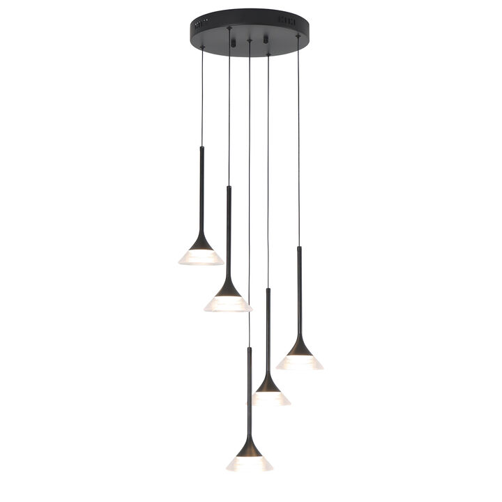 5 lights Cluster Chandelier Kitchen Island Pendant Stairs LED Dimmable