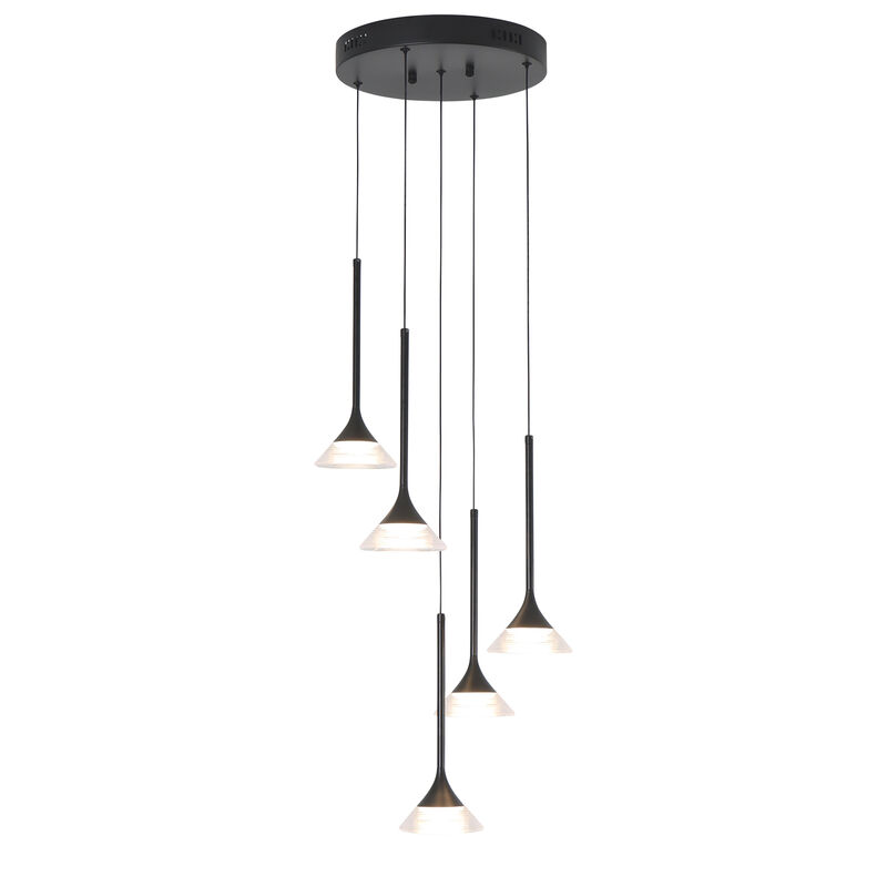 5 lights Cluster Chandelier Kitchen Island Pendant Stairs LED Dimmable image number 0