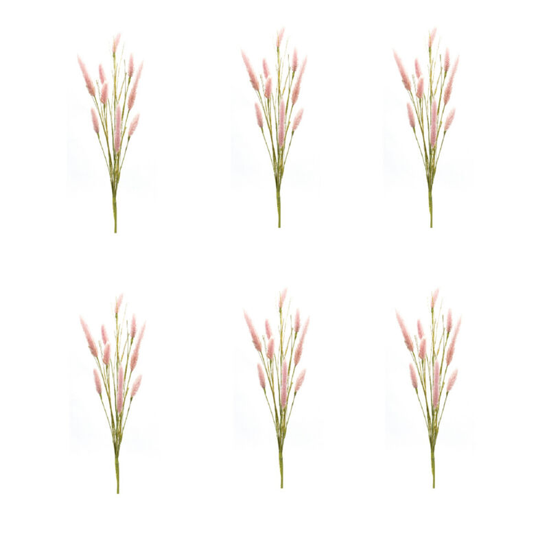 Set of 6 Foxtail Spray Stems - Lifelike Faux Botanicals for Floral Arrangements and Home Decor