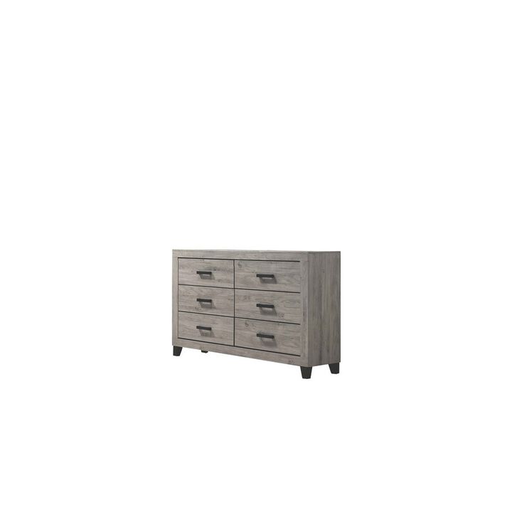 Best Quality Furniture Light grey 6-drawers bedroom dresser