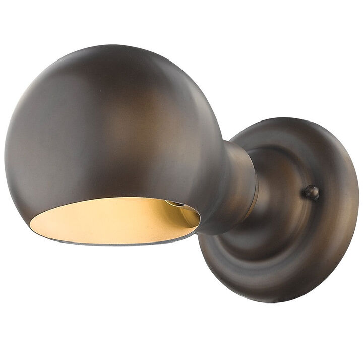 Homezia Antique Bronze Rounded Wall Sconce