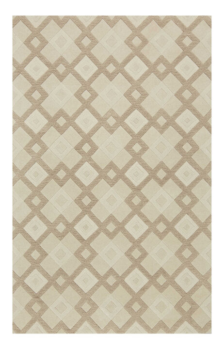 HomeRoots Wool Geometric Hand Tufted Runner Rug