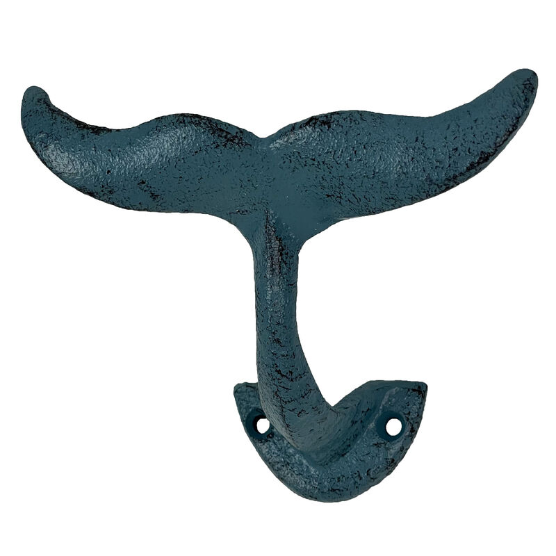 Set of 3 Cast Iron Nautical Whale Tail Wall Hooks - Stylish and Functional Towel, Hat, and Key Hangers - Rustic 5-Inch Decorative Hooks for Coastal-Themed Home image number 3
